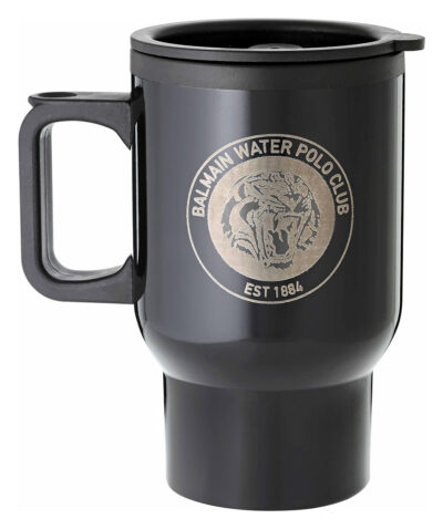 Laserable Black Travel Mug with Handle 470ml 3D Print Creativity Pty Ltd