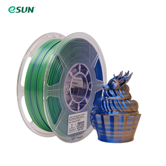 eSun PLA Triple Colour:Blue/Orange/Green- Silk PLA 3D Print Filament 1.75mm 1kg 3D Print Creativity Pty Ltd