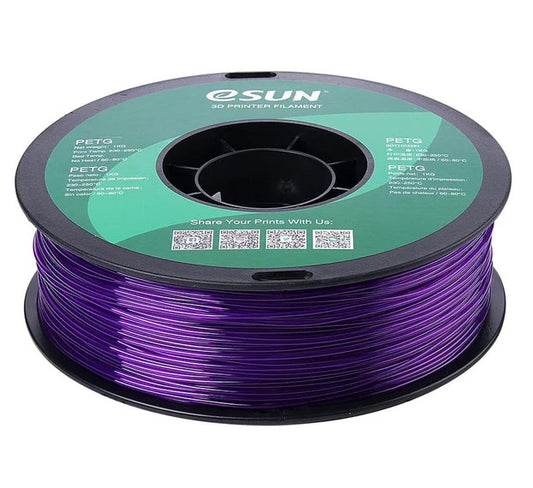 eSun PETG Filament 1.75mm 1kg Colour: Transparent Purple 3D Print Creativity
