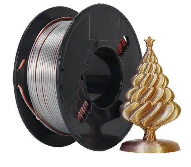 200g Tri Colors Silk PLA Filament -GOLD SILVER COPPER -1.75MM