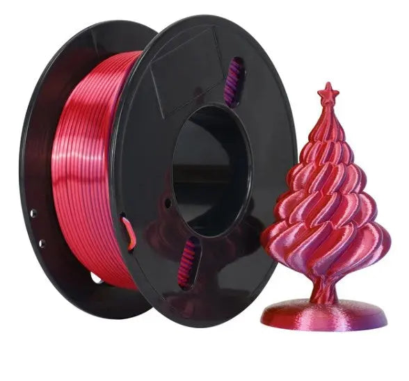 200g Tri Colors Silk PLA Red Gold Purple-1.75mm