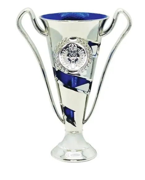 Cup Kirkel Silver/Blue   140 x 105 x 64 mm (H x W x L)