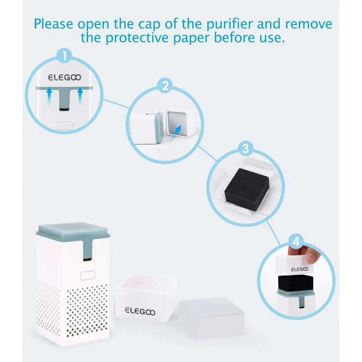 Elegoo Mini Air Purifier Carbon Filter 2 Pack