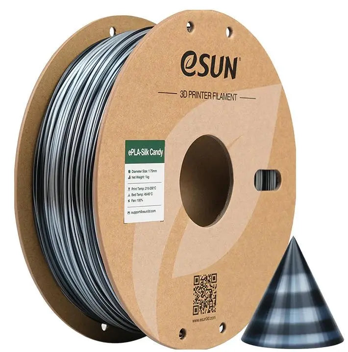 Esun Silk PLA Candy SILVER, BLACK 1.75mm 1kg