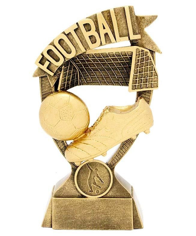 Football Banner Trophy - Antique Gold