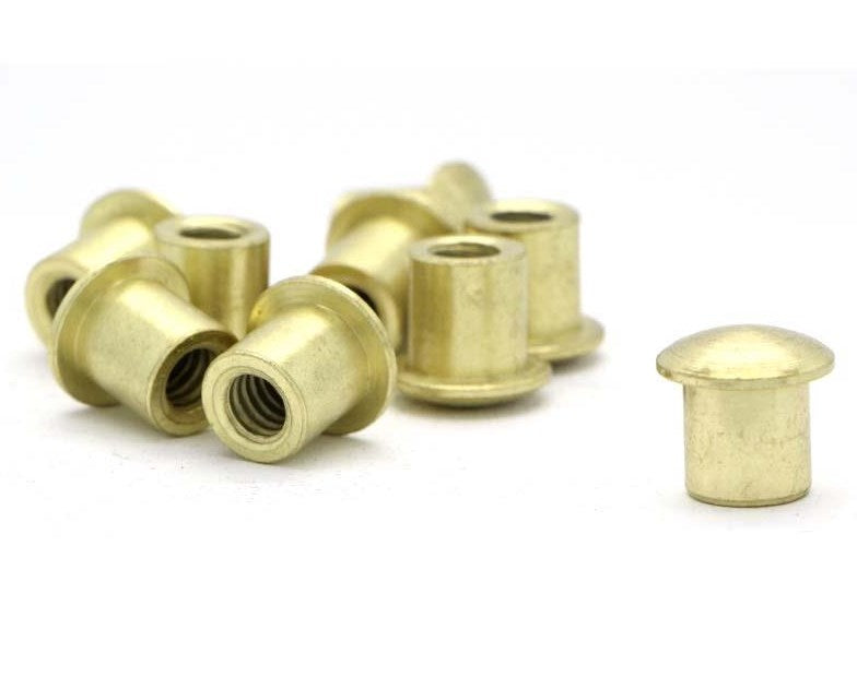 Brass Cap Hardware - Gold Plated