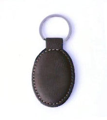 Leatherette Keychain - Oval -