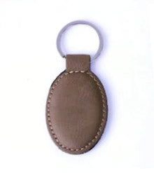 Leatherette Keychain - Oval -