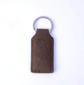 Leatherette Keychain - Rectangle - - 3D Print Creativity
