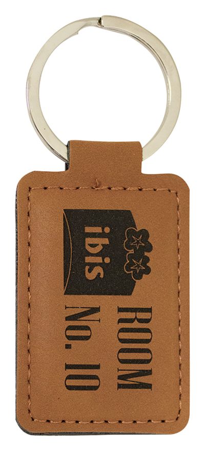 Leatherette Keychain Rectangle – Rawhide