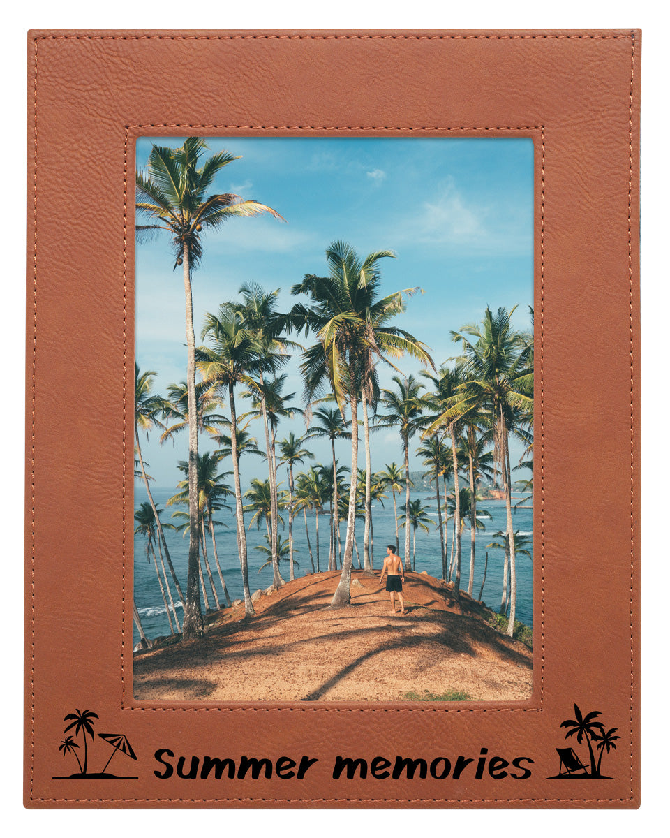 Photo Frame Rawhide Leatherette w/ Easel 19 x 24cm
