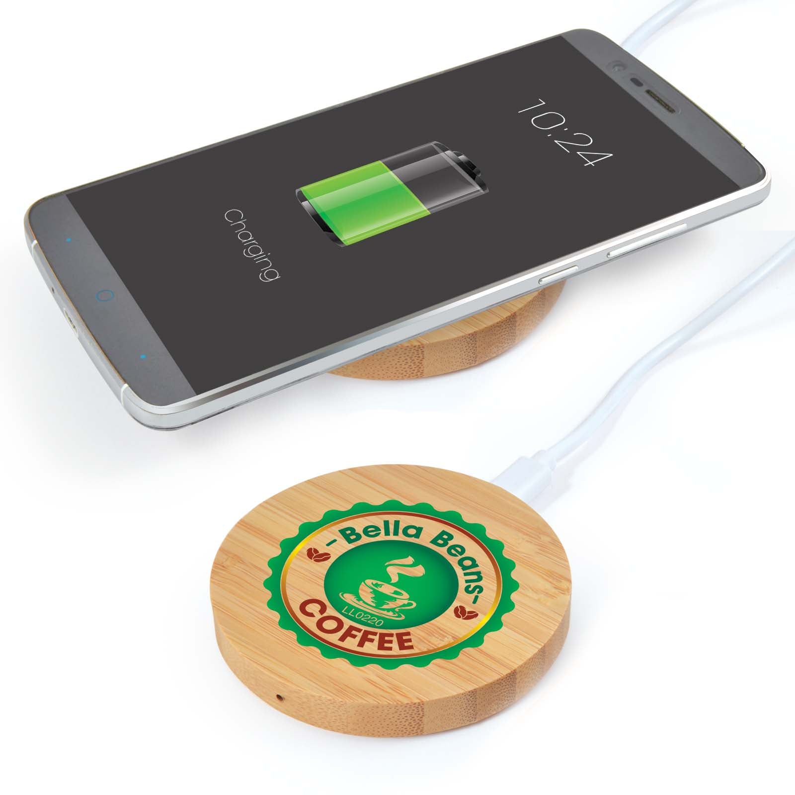 Arc Bamboo Wireless Charger Round or Square