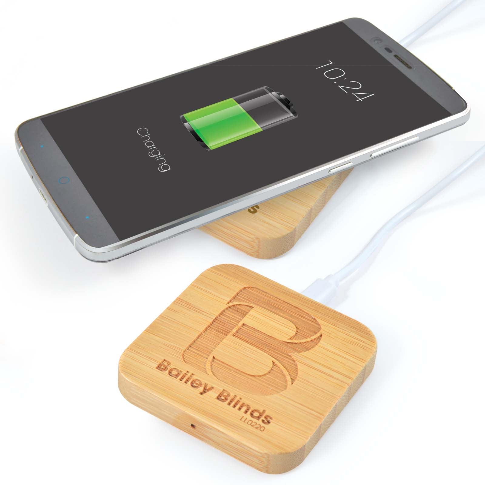 Arc Bamboo Wireless Charger Round or Square