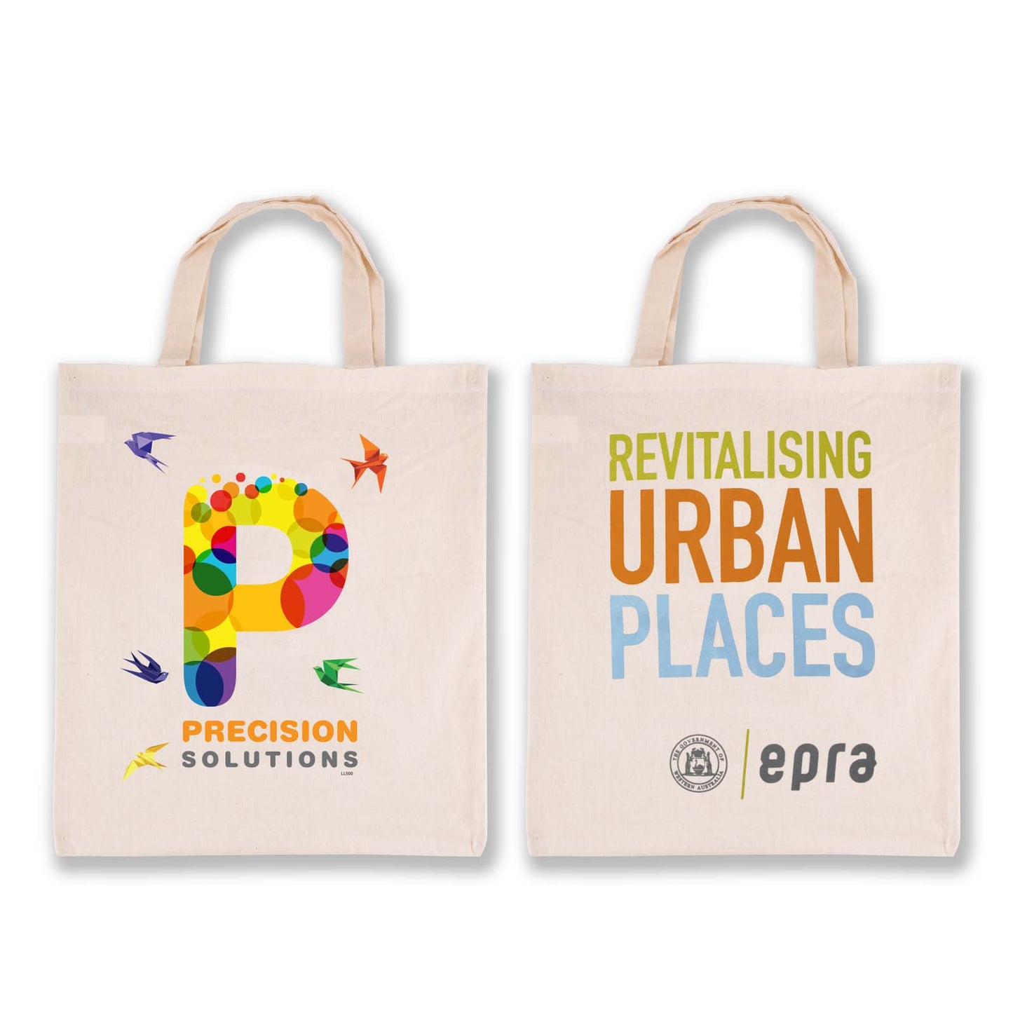 Calico Short Handle Bag LL500 3D Print Creativity Pty Ltd