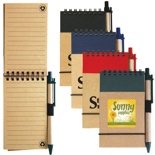 Tradie Cardboard Notebook with Pen LL8334
