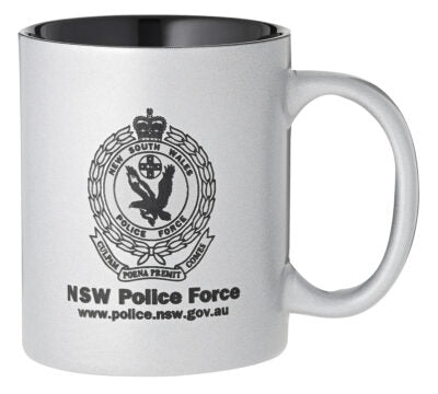 Laserable Silver Coffee Mug 325ml
