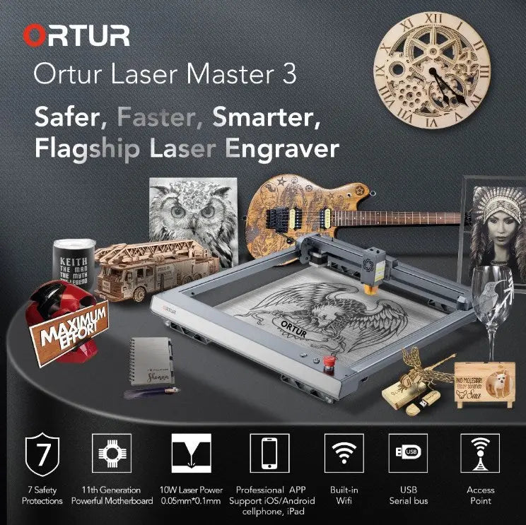 Laser Master 3 -LU2-10A - Diode Laser Engrave  and cutting machine