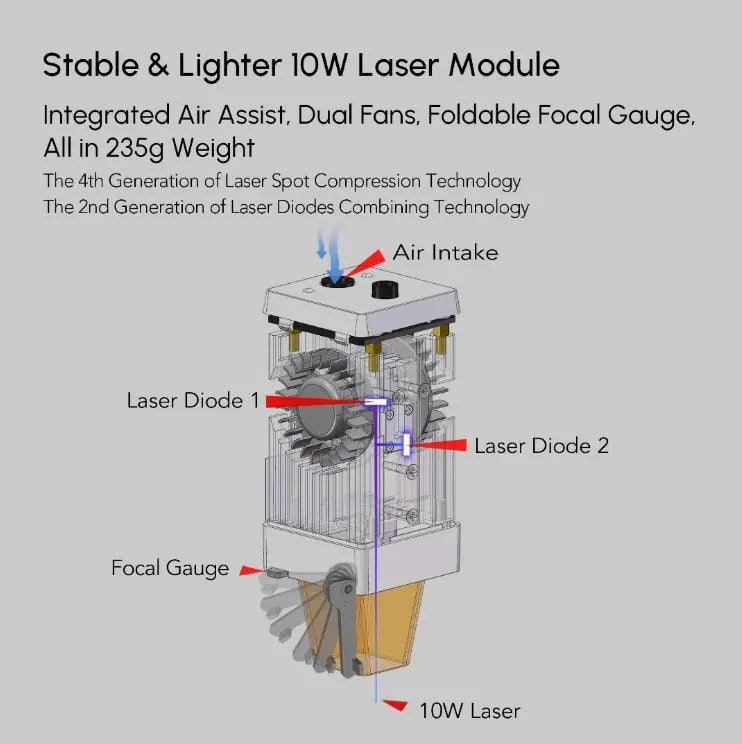 Laser Master 3 -LU2-10A - Diode Laser Engrave  and cutting machine