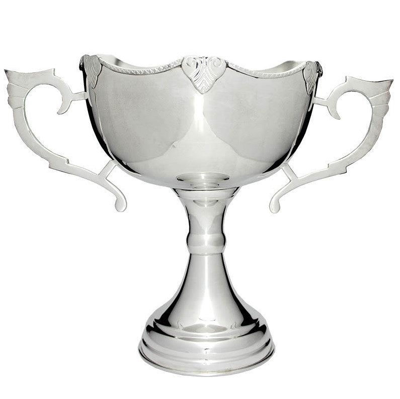 Silver Cup with large scallop edge and handles