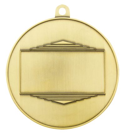 Eco Scroll Medal Base Antique Gold - 70mm