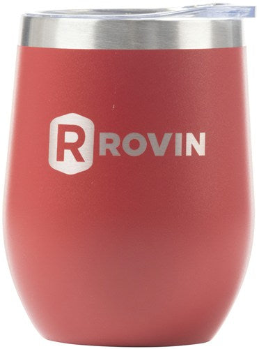 Maroon Stainless Steel Cup with Lid - Rovin 350ml Capacity - 3D Print Creativity
