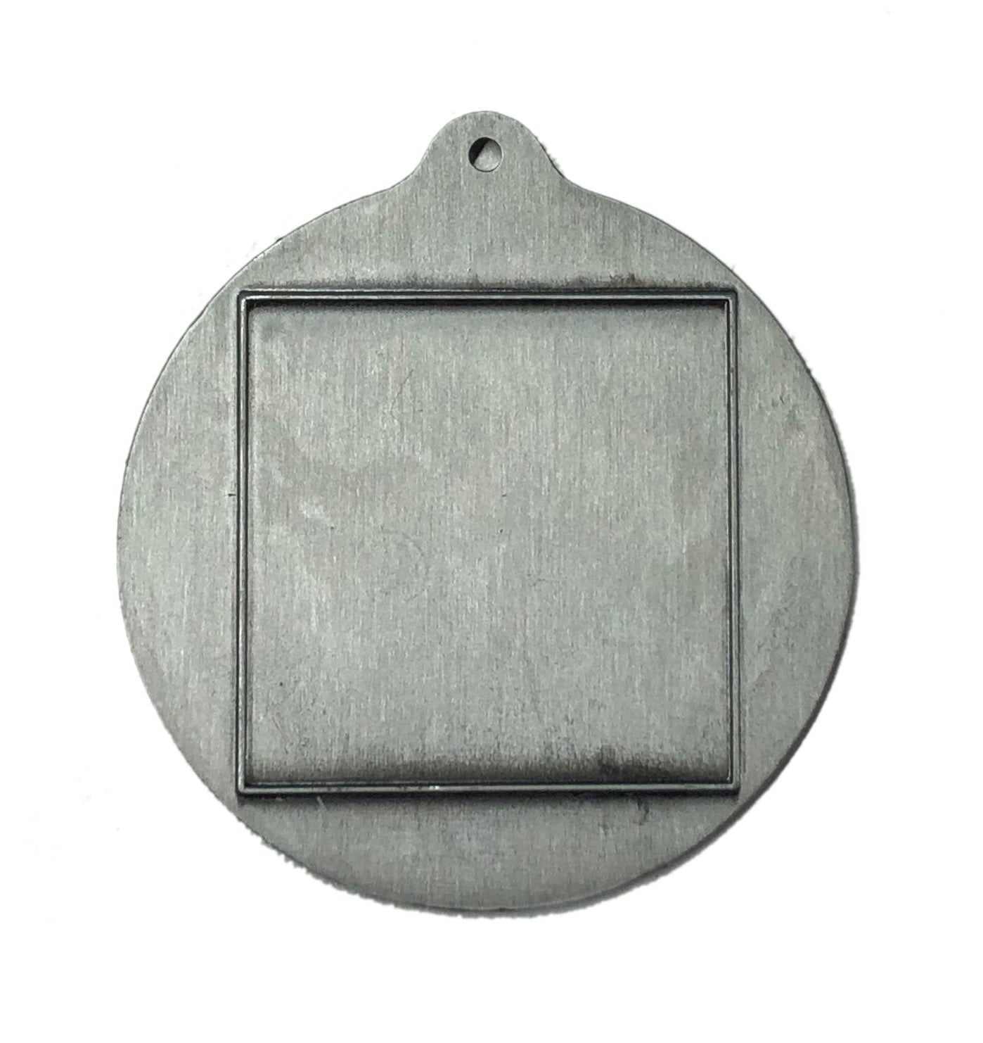 Dark Gray 2nd Sculptured Round Medal Trophy - Silver