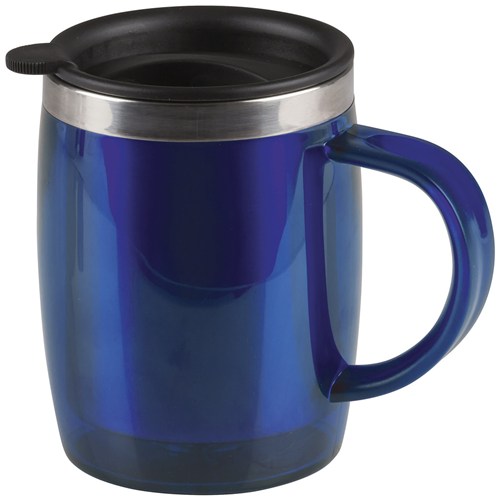 Blue Double Wall Travel Mug - Rovin 450ml Capacity 3D Print Creativity Pty Ltd