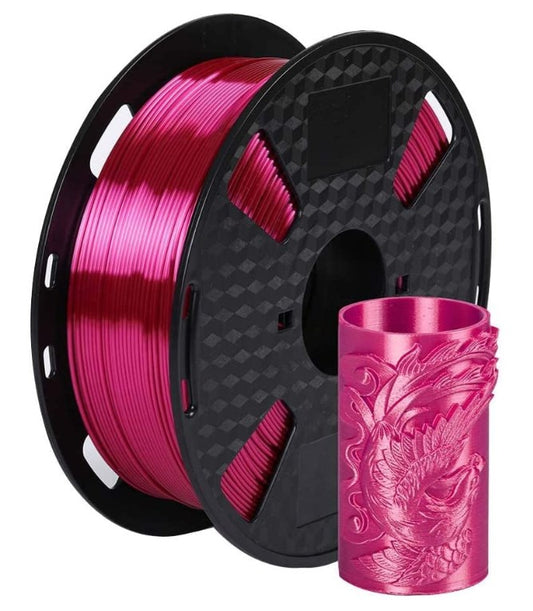 PLA Silk Filament 1.75mm 1kg - Rose Red - 3D Print Creativity