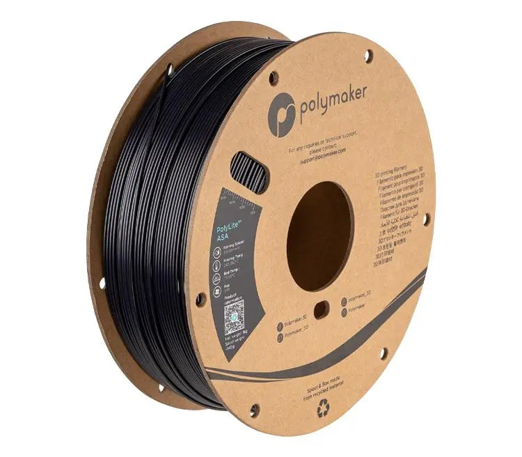 Polymaker PolyLite ASA BLACK  1kg 1.75mm Filament 3D Print Creativity Pty Ltd