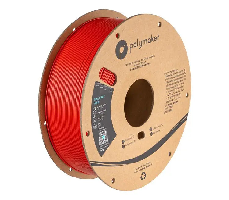 Polymaker PolyLite ASA RED 1kg 1.75mm Filament