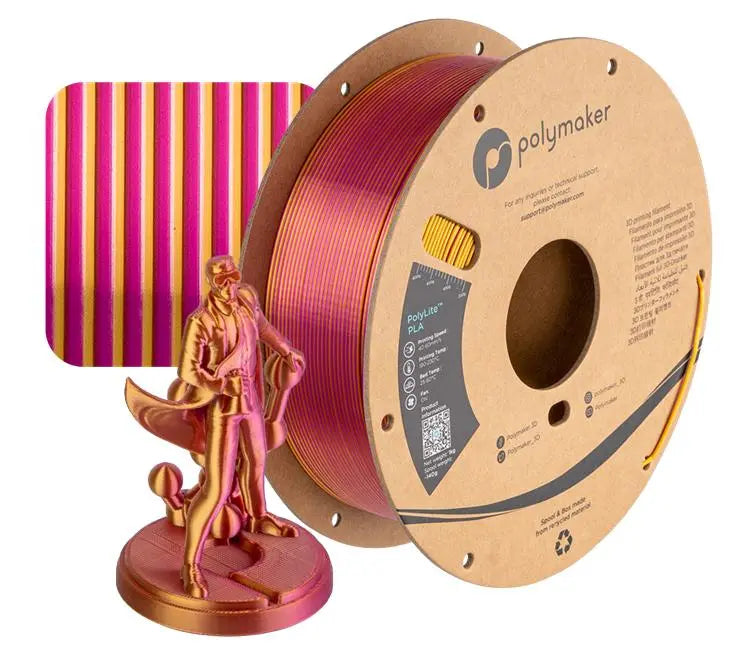 Polymaker PolyLite Dual Silk PLA BANQUET  1kg 1.75mm Filament 3D Print Creativity Pty Ltd