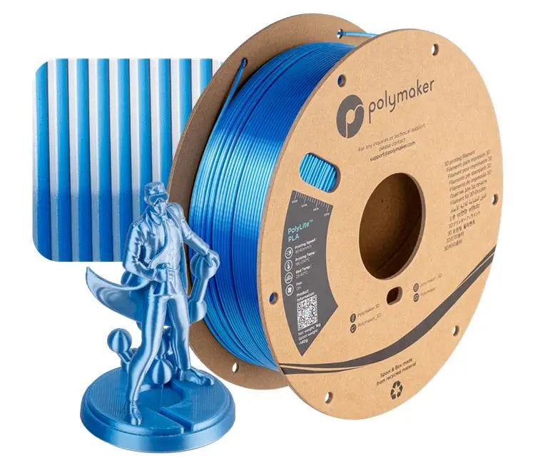 Polymaker PolyLite Dual Silk PLA BELUGA  1kg 1.75mm Filament