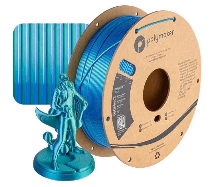 Polymaker PolyLite Dual Silk PLA  CARIBBEAN 1kg 1.75mm Filament