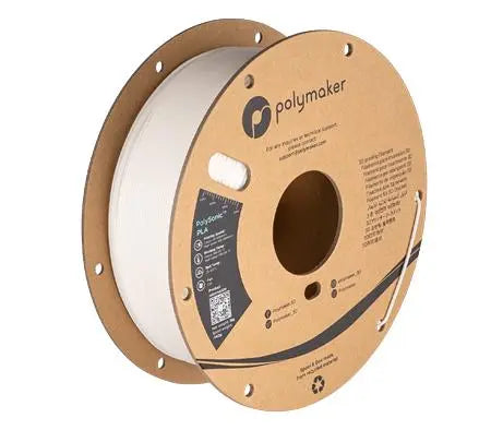Polymaker PolySonic PLA High Speed White 1kg (1.75mm) 3D Print Creativity Pty Ltd