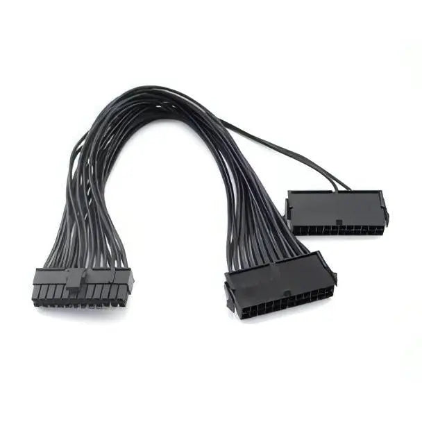 SATA Cables Dual PSU Power Supply 24-Pin Adapter