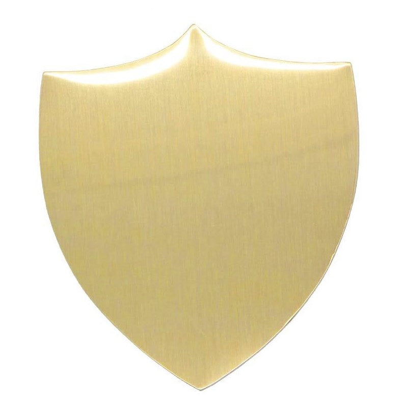 Shield Engraving Plate - Gold - 95x83mm