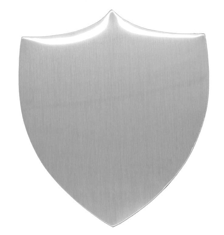 Shield Shaped Plate - Silver 3D Print Creativity Pty Ltd