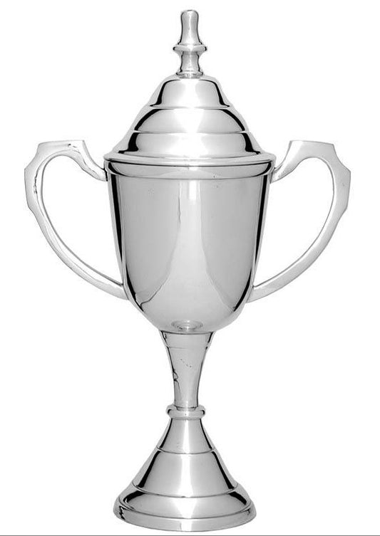 Gray Silver Cup and Lid Trophy