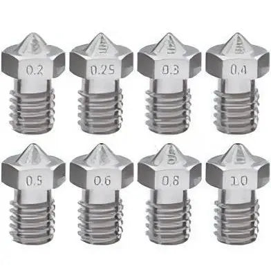 Stainless Steel Nozzle 0.5mm- 1.75 mm for M6 hotend