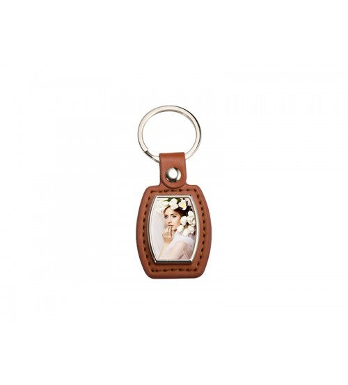 Keyring Leather with Metal badge - 3D Print Creativity Pty Ltd