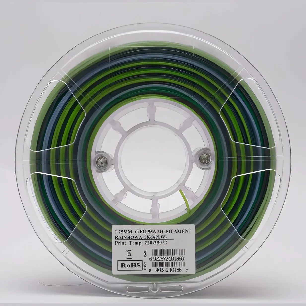 eSun TPU Flexible Filament 1.75mm 1Kg Rainbow