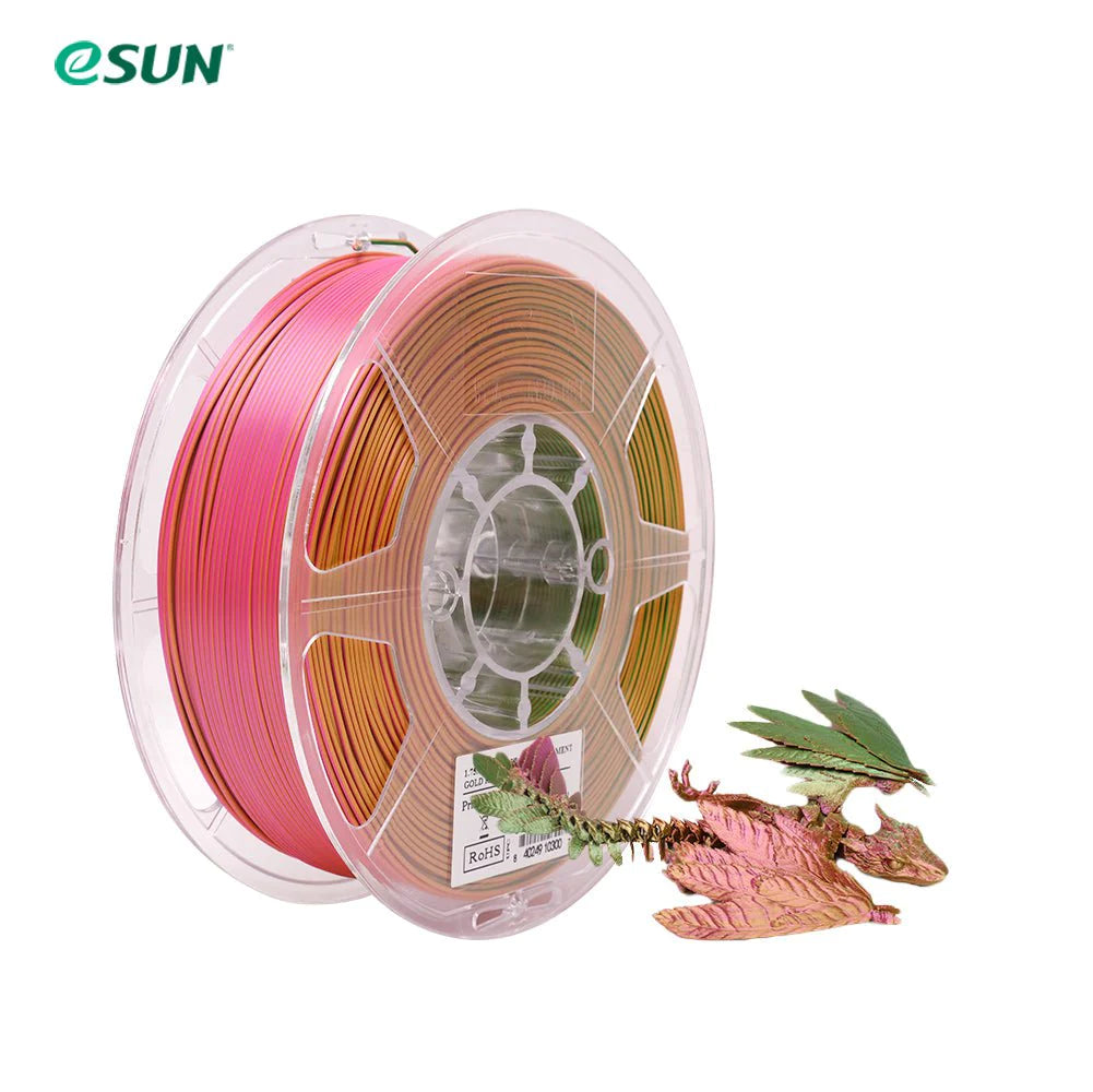 eSun PLA Triple Mystic Gold-Red-Green -Silk PLA 3D Print Filament 1.75mm 1kg