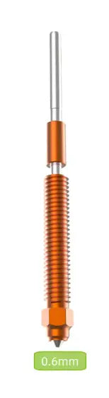 Unicorn Nozzle with Integrated Heat Break for K2 Plus 1.75mm-06mm-