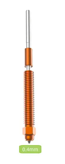 Unicorn Nozzle with Integrated Heat Break for K2 Plus 1.75mm-04mm-
