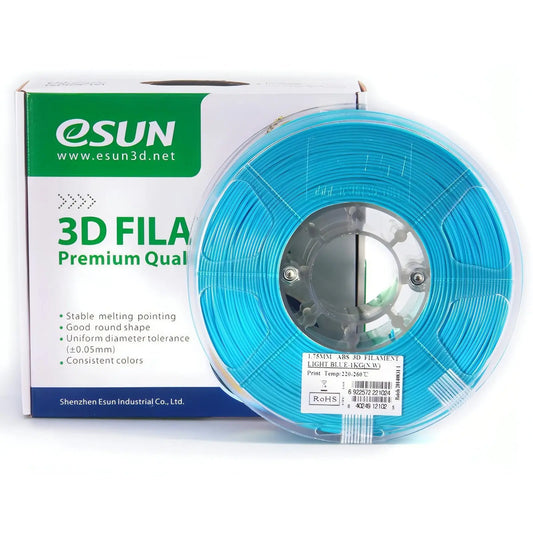 eSUN ABS Light Blue 3D Filament 1.75mm 1kg 3D Print Creativity