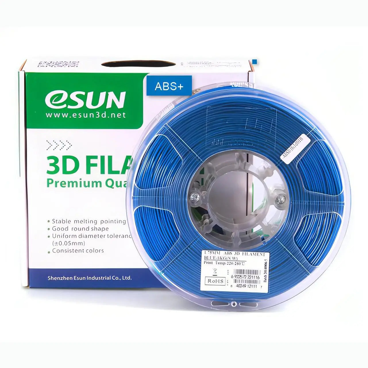 eSUN ABS+ Blue 3D Filament 1.75mm 1kg