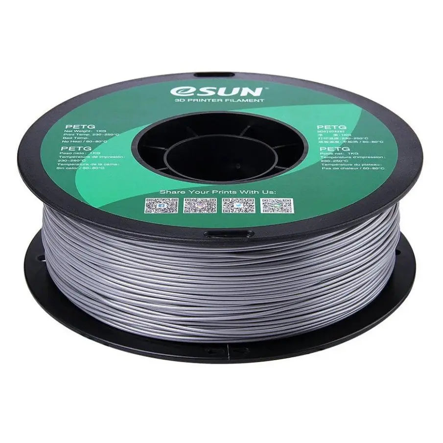 eSUN PETG 3D Filament 1.75mm 1kg- Solid Silver 3D Print Creativity