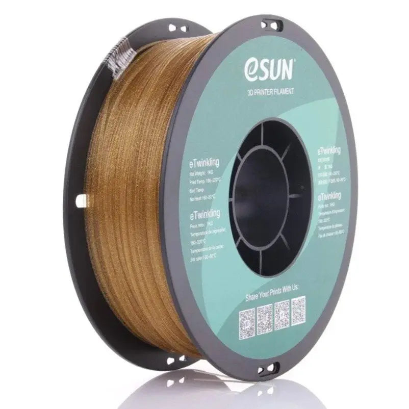 eSUN PLA 3D Filament 1.75mm Twinkling Gold - 1kg 3D Print Creativity