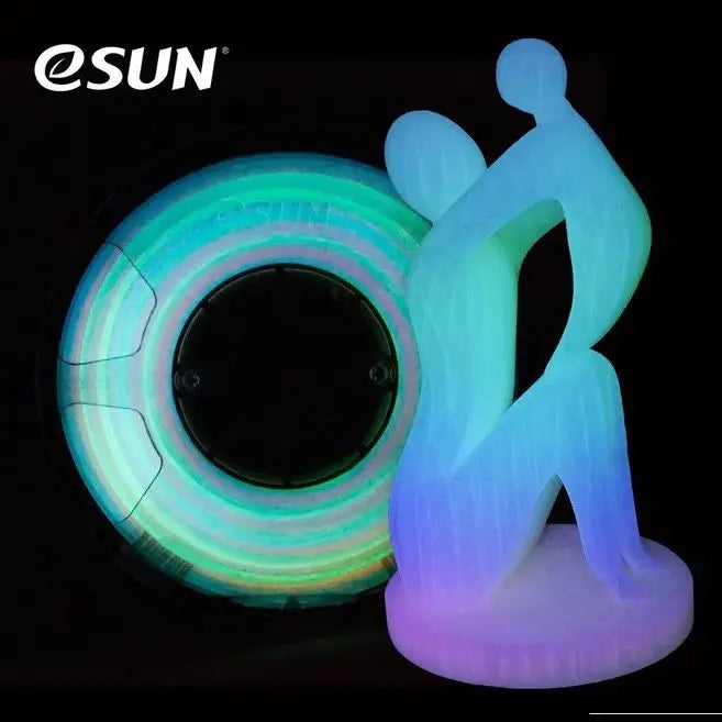 eSUN PLA 3D Filament - Luminous Rainbow - 1.75mm 1kg - PLA0184 3D Print Creativity