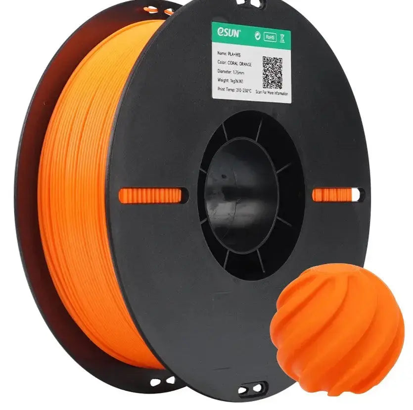 eSUN PLA+ HS 3D Filament -Coral Orange - 1.75mm 1kg -